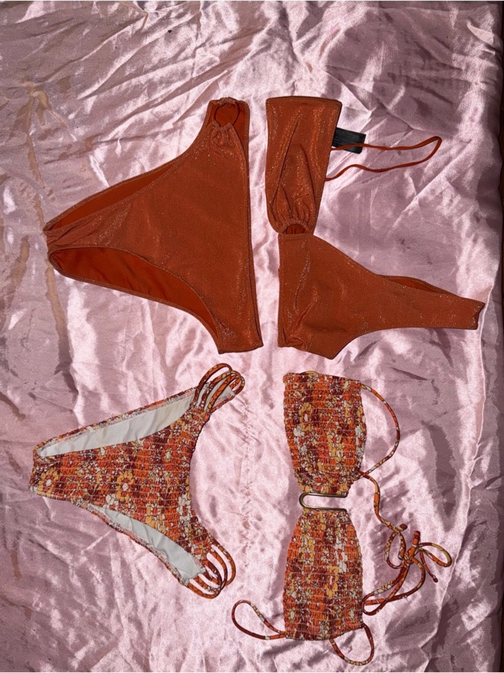 2X Orange Bikinis